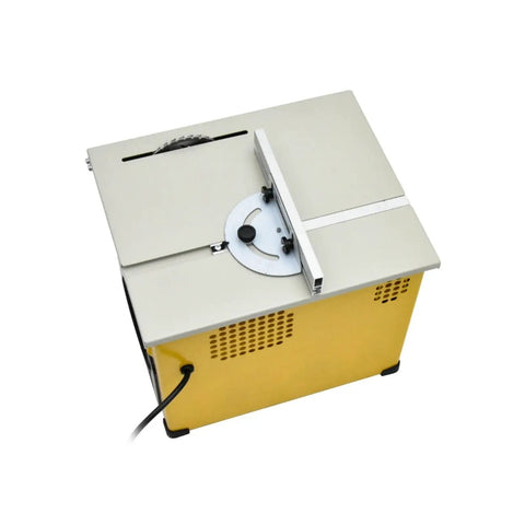 Shop Badboy 2300W Dust Free Table Saw For Straight Shooting Woodworking Brush Motor 4900RPM Electric Cutter on yellow chassis.