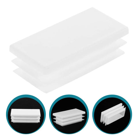 20 Pack White Plastic Square Tube Plugs For Chair And Table Legs End Caps No Slip Grip Durable Furniture Protectors