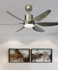 66 Inch Silent Ceiling Fan With Built In Light And Smart Remote, Power Saving DC Motor, Whisper Quiet Six Blades, Reversible All Season Airflow For Kitchen Or Living Room, Hassle Free Sweet Cooling, sleek design.