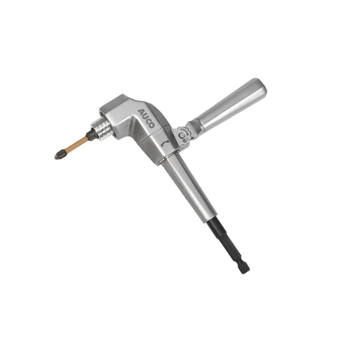 Go-To Right Angle Drill Attachment For Cordless Drill And Impact Driver All Metal Body With Steel Gear 500 In-Lbs Max Torque.