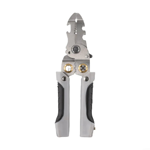 Heavy Duty Chrome Vanadium Steel Wire Stripper And Crimping Tool 21 In 1 Multifunctional Electrical Pliers Crimper For AWG 18 To 6 Wires HRC55 Hardness with ergonomic grip.