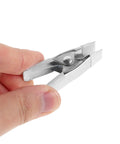 Super Heavy Duty 12-Pc Metal Spring Clamps Kit With Tough White Tips Perfect For Woodworking, DIY Panels, And Backdrop Stands To Hold Projects Steady In Home Shop Or Studio Setting, close-up