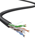 Cat6 Ethernet Cable 1000ft Bulk 550MHz High Speed Internet For Gaming, Streaming, Office And Home Use, 23AWG Solid CCA UTP, No Lag Gigabit Network, Pull Box, Black
