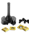 Spoilboard Surfacing Router Bit Built Tough For Quick Flat Slabs With 1/4 Inch Shank 1-3/8 Inch Cutting Diameter Four Wing Design