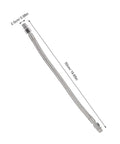Badass Heavy Duty SS Braided Metal Air Hose Industrial Compressor Heat Resistant To 750 Degrees Fahrenheit High Pressure Endurance 450 Psi Flexible Install Adapting Tight Spaces Perfect For Pneumatic Tools Built Tough Go Hard Without Failures Ever. 50cm hose, 2.5cm fitting