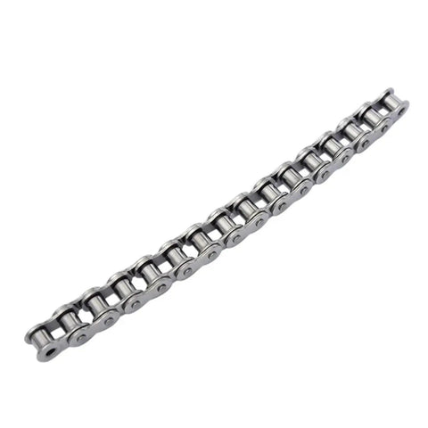 Solid 04C Roller Chain With Smooth Power Transmission For Industrial Gear, 6.35mm pitch iron link for heavy-duty use.