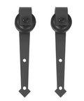 6-Foot Sliding Barn Door Roller Track Kit With Carbon Steel Hardware And POM Rollers for smooth quiet movement, hardware set