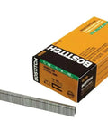 Box and strip of One And A Half Inch Coated Finishing Staples For Pneumatic Staplers That Drive Smooth And Hold Tight With Chisel Points
