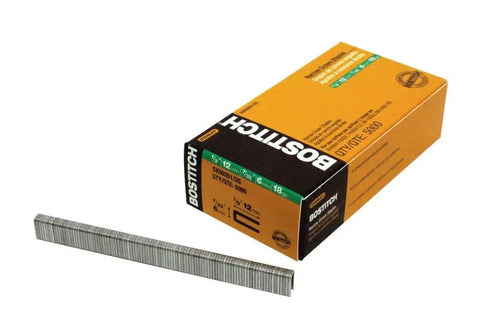 One And A Half Inch Coated Finishing Staples For Pneumatic Staplers That Drive Smooth And Hold Tight With Chisel Points, 3000 Pack