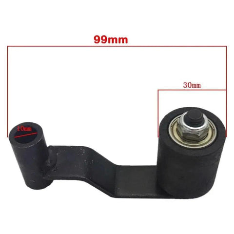 Heavy Duty Chain Tensioner Spring Roller Slider Guide Adjuster Pulley Kit Fits 110cc 125cc 300cc ATVs Locks Drive Chain Tight On Dirty Mud Trails So You Shred Dirt Without Slacking Out During Rough Off Road Rides. 99mm steel chain tensioner with 10mm mount and 30mm roller
