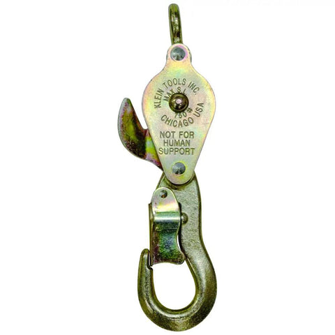 Block And Tackle With Anchor Hook Model 1802-30 Lightweight Aluminum Sheaves With Bronze Bushings Galvanized Steel Snubbing Hook