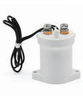Heavy Duty High Voltage Dc Contactor 100 Amps For Ev Charging Piles, white unit with terminals and wiring.
