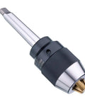 Beefed Up Heavy Duty Keyless Drill Chuck With Integrated MT2 Shank And Titanium Jaws, Clamping From One Sixty-Fourth Inch To One Half Inch