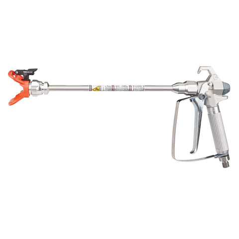 Lightweight 10 Inch Aluminum Spray Gun Extension With RAC IV Tip Guard Ladder Free Setup For High Ceilings And Tight Corners