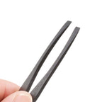 Close-up of Antistatic Plastic Tweezers Kit For Electronics And Craftwork Handy Precision Black 6 Piece Set Static Safe Pickup Tools DIY Repair
