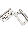 Stainless Steel Flat Cabinet Door Hinge Set 2 Pieces Heavy Duty Silent Hinges For Cabinets Windows And Wooden Boxes Perfect Replacement Parts