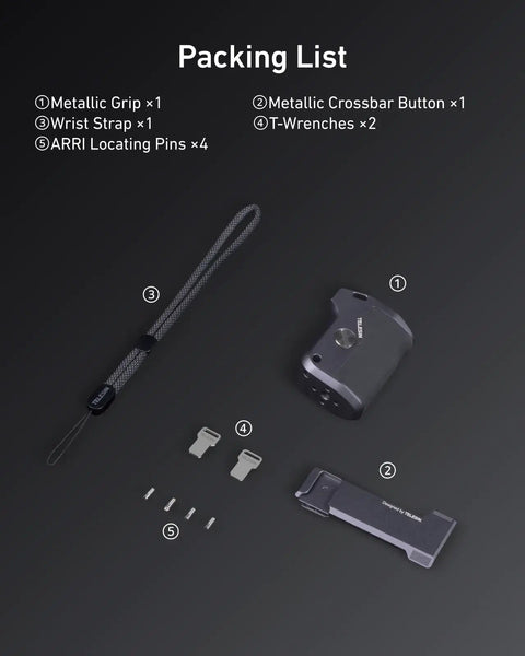 GoPro HERO 9 Through HERO 13 Street Grip Kit Without Metal Rabbit Cage Seesaw Style Camera Grip Packing List