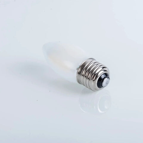Frosted LED Candelabra Bulbs E26 Base 2W Dimmable Soft White 3000K 25W Equivalent Antique Edison Style B11 Candle Filament