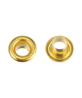 100 Piece Grommet Kit Metal Eyelets Set For Shoes Clothes Belts Bags DIY Projects 3mm Inner Hole One Eighth Inch Gold Tone Iron