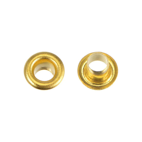 100 Piece Grommet Kit Metal Eyelets Set For Shoes Clothes Belts Bags DIY Projects 3mm Inner Hole One Eighth Inch Gold Tone Iron