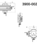 Heavy Duty Compound Slide Table 5.5 By 12 Inches Featuring Dual Axis Travel, detailed schematic with dimensions and components.