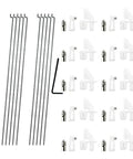 RC Model Pushrod Set Ten Pieces 1.2 X 200mm Push Rods With 1.3mm Adjustable Connectors And Micro Control Horns With Clevis