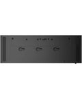 Plug And Play Thunderbolt 5 Docking Station Boasting 180W Output For Smooth Triple 8K Displays And Snappy Data Transfers For High Performance Workstation Setups Black rear view showing ports and connectors.