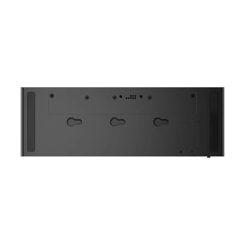 Plug And Play Thunderbolt 5 Docking Station Boasting 180W Output For Smooth Triple 8K Displays And Snappy Data Transfers For High Performance Workstation Setups Black rear view showing ports and connectors.