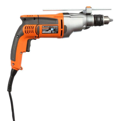 Heavy Duty Hammer Drill Eight Point Five Amp Corded One Half Inch Capacity R50111 Pro Grade Tool shown in profile with orange build