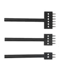 Pro Grade Leatherworking Tool Kit 3 Piece Cobbler Prong Chisel Set With 2 4 6 Tooth Row Hole Puncher Steel Punch Leather Craft Set
