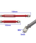 SCX10 CC01 1/10 RC CVD Drive Shaft Joint 103-150mm Replacement Part For Easy Install Durable High Performance Drive Shaft Connector 150mm red