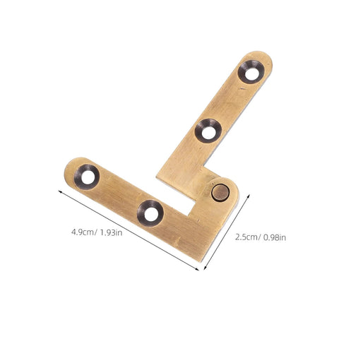 2-Pack Heavy Duty Hidden Door Hinges For Secret Bookcase Doors Concealed Pivot Hinge With Bronze Finish Brass Construction