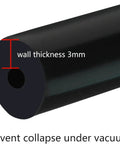 Upgraded High Temp Silicone Vacuum Hose Kit For Your Ride Includes 3 Sizes 4Mm 6Mm And 10mm Inner Diameter Plus 5 Ft Black Rubber Tubing Heavy Duty Wall Thick For Engine Bay Performance Projects That Feel Sweet. Black silicone hose, 3mm wall thickness, cut end view