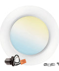 4 Inch LED Disk Lights 6 Pack, Dimmable 10W Ceiling Fixtures, Color Tunable 2700K To 5000K, 5 CCT, Flush Mount Retrofit Components