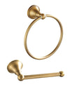 Antique Brass Toilet Paper Holder And Towel Ring Set For Bathroom And Kitchen, Retro Brass Hardware That Slaps, 2 Piece