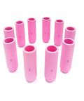 Ceramic Cup TIG Nozzle Kit 10 Pack For 17 18 26 Series Torches D12.5 By 47mm One Half Inch 10N46 Nozzle