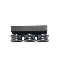 V400 Printer Ball Bearing Pulley Slider Kit For Smooth Linear Carriage Motion With Ball Bearing Pulleys And Sliders, Rails Fit And Wheel Mounting Positions, Plug And Play Upgrade For V400 3D Printer, black rail mount with three metal pulleys