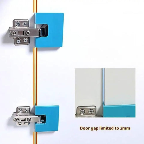 Magnetic Hinge Jig For Drill Free Installation Precise 2mm Alignment Groove Adjustable Door Hinge And Jamb Guide in use
