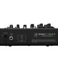 Back view of ProFX6v3 6 Channel Analog Mixer with USB Audio Interface showing power switch and USB port connections.