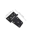 Heavy Duty Garden Fence Gate Hinges Five Pack Load Bearing Shed Door Hardware, black carbon steel hinge, 4.7x4.3 inches