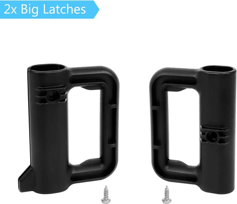 Retractable Baby Gate Replacement Parts Kit For Cat And Dog Gates Full Set With Wall Mount Brackets Latches Hooks Screws In Black