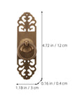 Vintage Brass Pull Handle 3cm by 12cm Cabinet Drawer Knob for Kitchen Wardrobe Door Furniture Replacement Hardware, Classic Retro Style, Easy Install Now shown in decorative flat position with dimensions