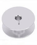 Top Shelf Aluminum Industrial Sewing Machine Bobbins 32 Mm Cnc Machined, showing detailed CNC balanced winding and center hole.