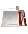 Rock Solid Router Table Insert Board With Precision Lift Mechanism And Center Bushing, aluminum, 240x245mm for woodworking flipping.