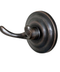 Zinc Traditional Round Bathroom Towel And Robe Hook In Oil Rubbed Bronze With No Brainer Install Easy Mount Wall Hardware Included