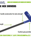 Arm T Key Set With Pouch 6 Inch Shaft 8 Piece Cushioned Grip Like A Boss One Piece Handle For Extra Strength