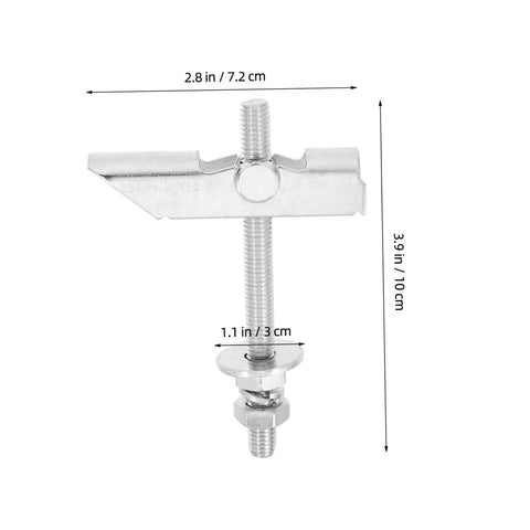 12 Piece Heavy Duty Toggle Bolt Kit For Ceilings And Walls, Strong Drywall Anchors, Aircraft Screw Clip, single bolt dimensions shown