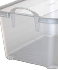 Heavy Duty Stackable Storage Bins Eighteen Pack White Plastic 55 Quart Home Organizers clear container with lid and handle