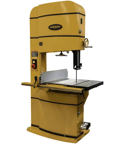 24 Inch Woodworking Bandsaw With 5 HP 230V 1Ph Accu Fence Oversized Side Plate For Horizontal Or Vertical Use Toolless Blade Guides Cast Iron Table And Sturdy Trunnion For Precision Resawing And Safe Workhorse Performance