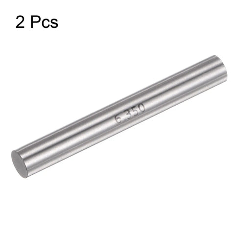 2 Pack Pin Gage Set 6.35mm 0.25 Inch Gauge Diameter With 0.001mm Precision Gcr15 Bearing Steel Go No Go Plug Gage For Hole Diameter And Depth Measurement Pro Grade Durable High Hardness Low Wear. 2 pcs 6.35mm steel pin gauge